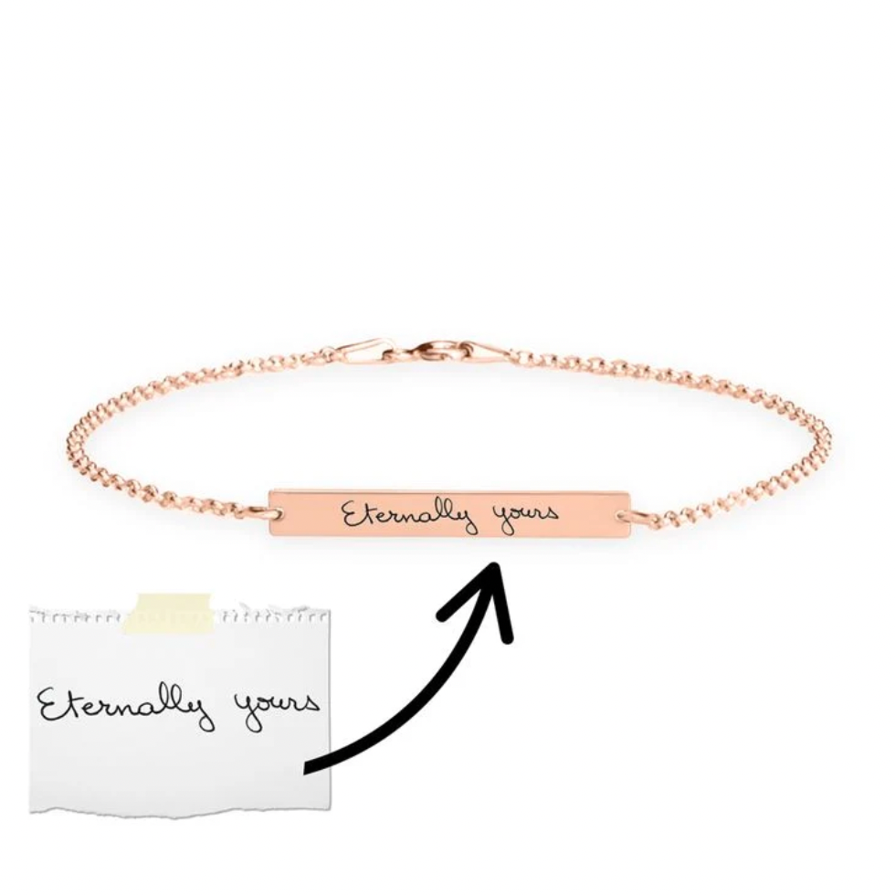Personalized handwriting bar