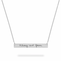 Silver chain with engraved message. gold plated, rose gold plated, sterling silver 925. makana jewelry, jewellery. 18k