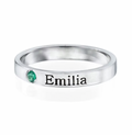Silver ring with  a green gemstone. gold. silver. rose gold. plated 18k solid sterling silver. makana jewellery jewelry